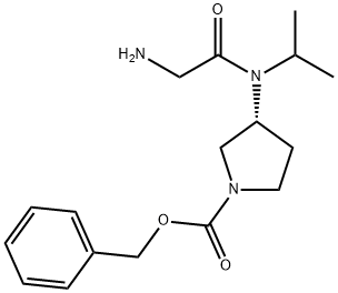 (R)-3-[(2-AMino-acetyl)-isopropyl-aMino]-pyrrolidine-1-carboxylic acid benzyl ester Structure