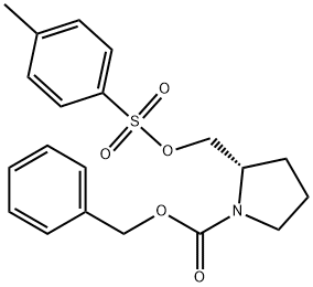 (S)-2-(Toluene-4-sulfonyloxyMethyl)-pyrrolidine-1-carboxylic acid benzyl ester 化学構造式