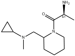 (S)-2-AMino-1-{2-[(cyclopropyl-Methyl-aMino)-Methyl]-piperidin-1-yl}-propan-1-one Struktur