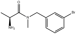 (S)-2-AMino-N-(3-broMo-benzyl)-N-Methyl-propionaMide Struktur