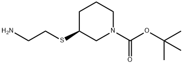 (S)-3-(2-AMino-ethylsulfanyl)-piperidine-1-carboxylic acid tert-butyl ester Structure