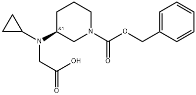 (S)-3-(CarboxyMethyl-cyclopropyl-aMino)-piperidine-1-carboxylic acid benzyl ester 结构式