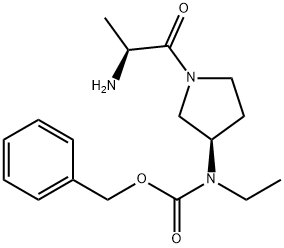 [(R)-1-((S)-2-AMino-propionyl)-pyrrolidin-3-yl]-ethyl-carbaMic acid benzyl ester Struktur