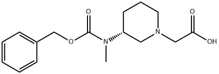 [(R)-3-(Benzyloxycarbonyl-Methyl-aMino)-piperidin-1-yl]-acetic acid Structure