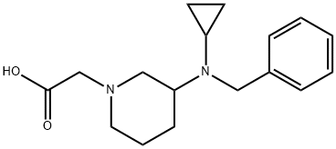 [3-(Benzyl-cyclopropyl-aMino)-piperidin-1-yl]-acetic acid Structure