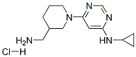 [6-(3-AMinoMethyl-piperidin-1-yl)-pyriMidin-4-yl]-cyclopropyl-aMine hydrochloride 化学構造式
