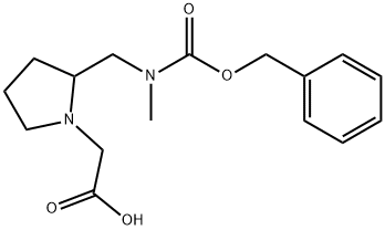 {2-[(Benzyloxycarbonyl-Methyl-aMino)-Methyl]-pyrrolidin-1-yl}-acetic acid Structure