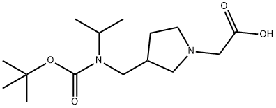 {3-[(tert-Butoxycarbonyl-isopropyl-aMino)-Methyl]-pyrrolidin-1-yl}-acetic acid|
