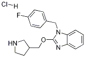1-(4-氟-苄基)-2-(吡咯烷-3-基甲氧基)-1H-苯并咪唑盐酸盐 结构式