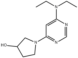 1-(6-DiethylaMino-pyriMidin-4-yl)-pyrrolidin-3-ol 化学構造式