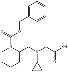 2-[(CarboxyMethyl-cyclopropyl-aMino)-Methyl]-piperidine-1-carboxylic acid benzyl ester,1353972-06-1,结构式