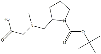 2-[(羧甲基-甲基-氨基)-甲基]-吡咯烷-1-羧酸叔丁酯,1353959-78-0,结构式