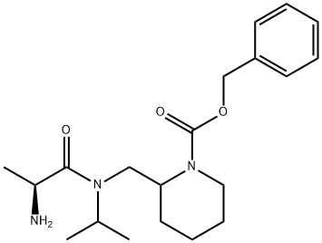 2-{[((S)-2-AMino-propionyl)-isopropyl-aMino]-Methyl}-piperidine-1-carboxylic acid benzyl ester Structure
