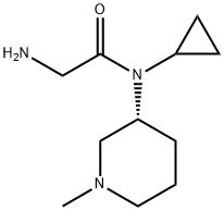 2-AMino-N-cyclopropyl-N-((R)-1-Methyl-piperidin-3-yl)-acetaMide 结构式