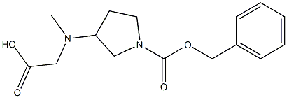 3-(CarboxyMethyl-Methyl-aMino)-pyrrolidine-1-carboxylic acid benzyl ester,1353955-11-9,结构式