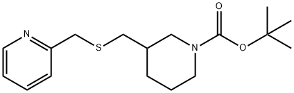 3-(Pyridin-2-ylMethylsulfanylMethyl
)-piperidine-1-carboxylic acid tert
-butyl ester Structure