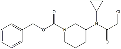 3-[(2-Chloro-acetyl)-cyclopropyl-aMino]-piperidine-1-carboxylic acid benzyl ester 化学構造式