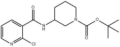 3-[(2-Chloro-pyridine-3-carbonyl)-aMino]-piperidine-1-carboxylic acid tert-butyl ester Structure