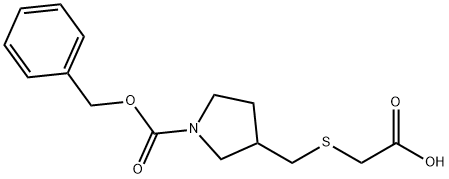 3-CarboxyMethylsulfanylMethyl-pyrrolidine-1-carboxylic acid benzyl ester|