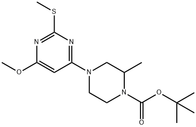 4-(6-Methoxy-2-Methylsulfanyl-pyriMidin-4-yl)-2-Methyl-piperazine-1-carboxylic acid tert-butyl ester price.