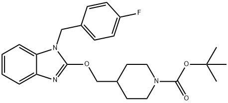 4-[1-(4-Fluoro-benzyl)-1H-benzoiMidazol-2-yloxyMethyl]-piperidine-1-carboxylic acid tert-butyl ester Struktur