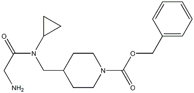 4-{[(2-AMino-acetyl)-cyclopropyl-aMino]-Methyl}-piperidine-1-carboxylic acid benzyl ester,1353946-39-0,结构式