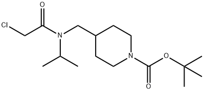 4-{[(2-Chloro-acetyl)-isopropyl-aMino]-Methyl}-piperidine-1-carboxylic acid tert-butyl ester 结构式