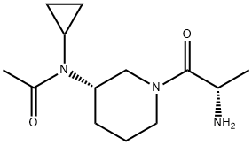 N-[(S)-1-((S)-2-AMino-propionyl)-piperidin-3-yl]-N-cyclopropyl-acetaMide,1401665-65-3,结构式