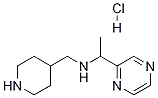 哌啶-4-基甲基-(1-吡嗪-2-基-乙基)-胺盐酸盐 结构式