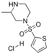 3-Methyl-1-(thiophene-2-sulfonyl)-piperazine hydrochloride 结构式