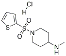 Methyl-[1-(thiophene-2-sulfonyl)-piperidin-4-yl]-amine hydrochloride Struktur
