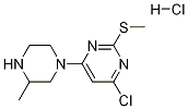 4-氯-6-(3-甲基-哌嗪-1-基)-2-甲硫基嘧啶盐酸盐 结构式