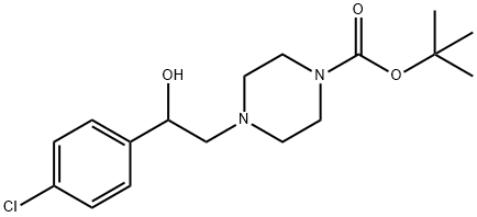 4-[2-(4-氯-苯基)-2-羟基-乙基]-哌嗪-1-羧酸叔丁基酯 结构式