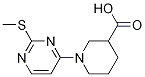 1-(2-Methylsulfanyl-pyrimidin-4-yl)-piperidine-3-carboxylic acid 化学構造式