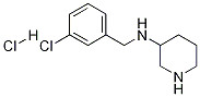 (3-Chloro-benzyl)-piperidin-3-yl-amine hydrochloride Structure