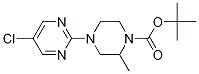 4-(5-Chloro-pyrimidin-2-yl)-2-methyl-piperazine-1-carboxylic acid tert-butyl ester Structure