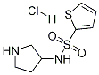 チオフェン-2-スルホン酸ピロリジン-3-イルアミド塩酸塩 化学構造式