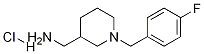 C-[1-(4-Fluoro-benzyl)-piperidin-3-yl]-methylamine hydrochloride Structure