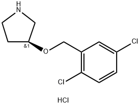 (S)-3-(2,5-Dichloro-benzyloxy)-pyrrolidine hydrochloride Structure