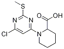 1-(6-氯-2-甲硫基-嘧啶-4-基)-哌啶-2-羧酸 结构式