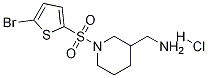 C-[1-(5-溴-噻吩-2-磺酰基)-哌啶-3-基]甲胺盐酸盐, , 结构式