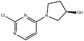 (R)-1-(2-Chloro-pyrimidin-4-yl)-pyrrolidin-3-ol 化学構造式