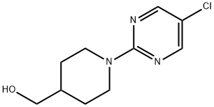 [1-(5-Chloro-pyrimidin-2-yl)-piperidin-4-yl]-methanol 化学構造式