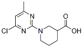 1-(4-Chloro-6-methyl-pyrimidin-2-yl)-piperidine-3-carboxylic acid Struktur