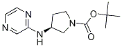 (S)-3-(Pyrazin-2-ylamino)-pyrrolidine-1-carboxylic acid tert-butyl ester 化学構造式