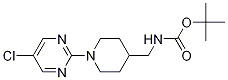 [1-(5-Chloro-pyrimidin-2-yl)-piperidin-4-yl]-methyl-carbamic acid tert-butyl ester 化学構造式