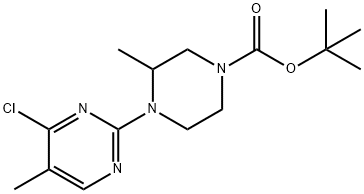 4-(4-Chloro-5-methyl-pyrimidin-2-yl)-3-methyl-piperazine-1-carboxylic acid tert-butyl ester|