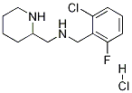 (2-Chloro-6-fluoro-benzyl)-piperidin-2-ylmethyl-amine hydrochloride Structure