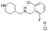 (2-Chloro-6-fluoro-benzyl)-piperidin-4-ylmethyl-amine hydrochloride Structure