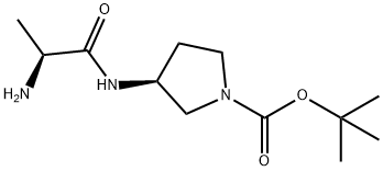 (S)-3-((S)-2-AMino-propionylaMino)-pyrrolidine-1-carboxylic acid tert-butyl ester Structure